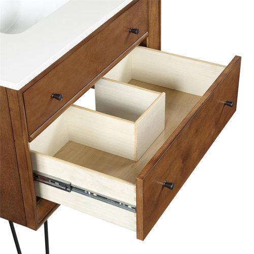 Dorel Living Tribecca 30'' Wall Mounted Single Bathroom Vanity with